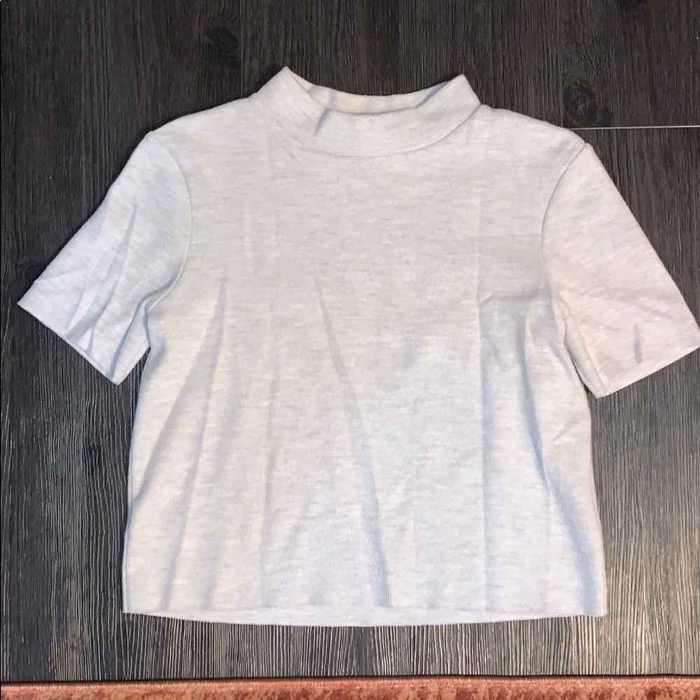 Zara short sleeve mock neck sweater